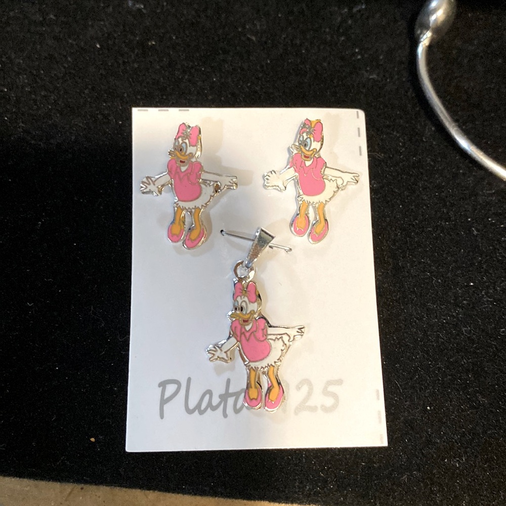 Daphne duck jewelry set silver .925